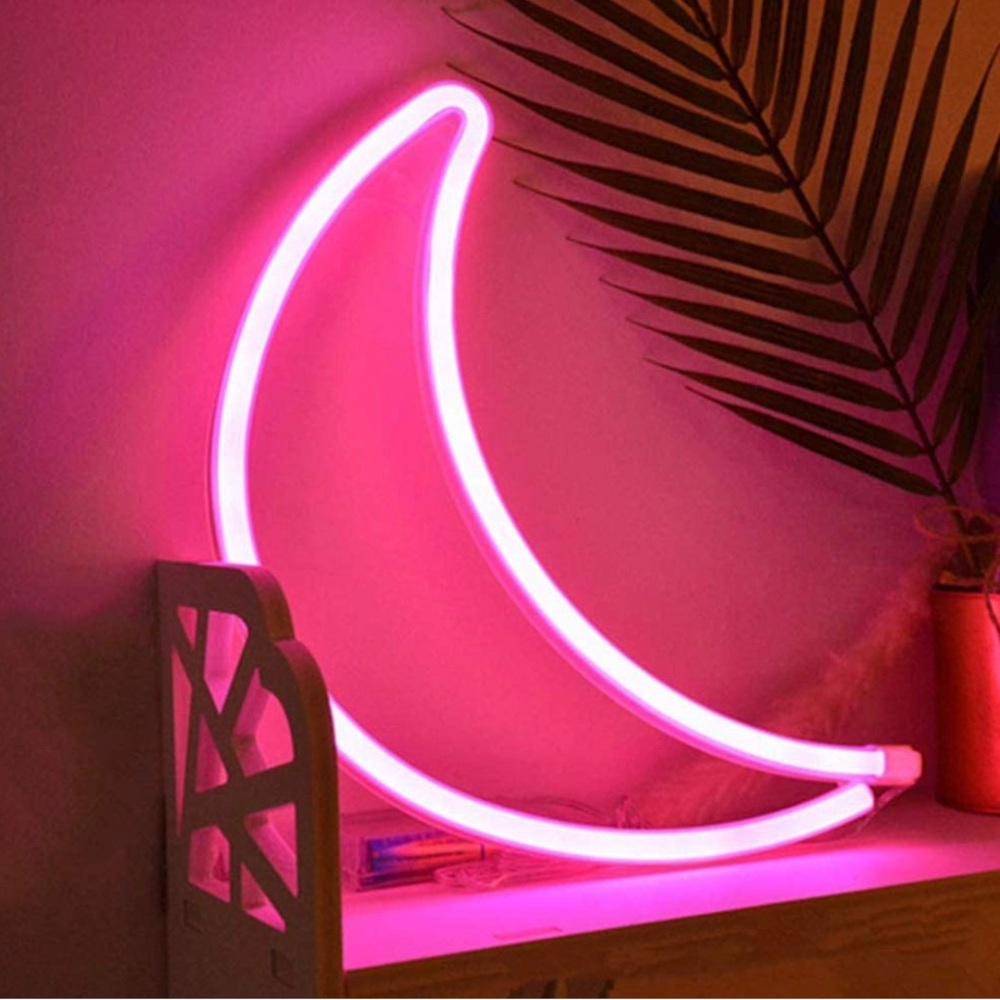 Purple LED moon